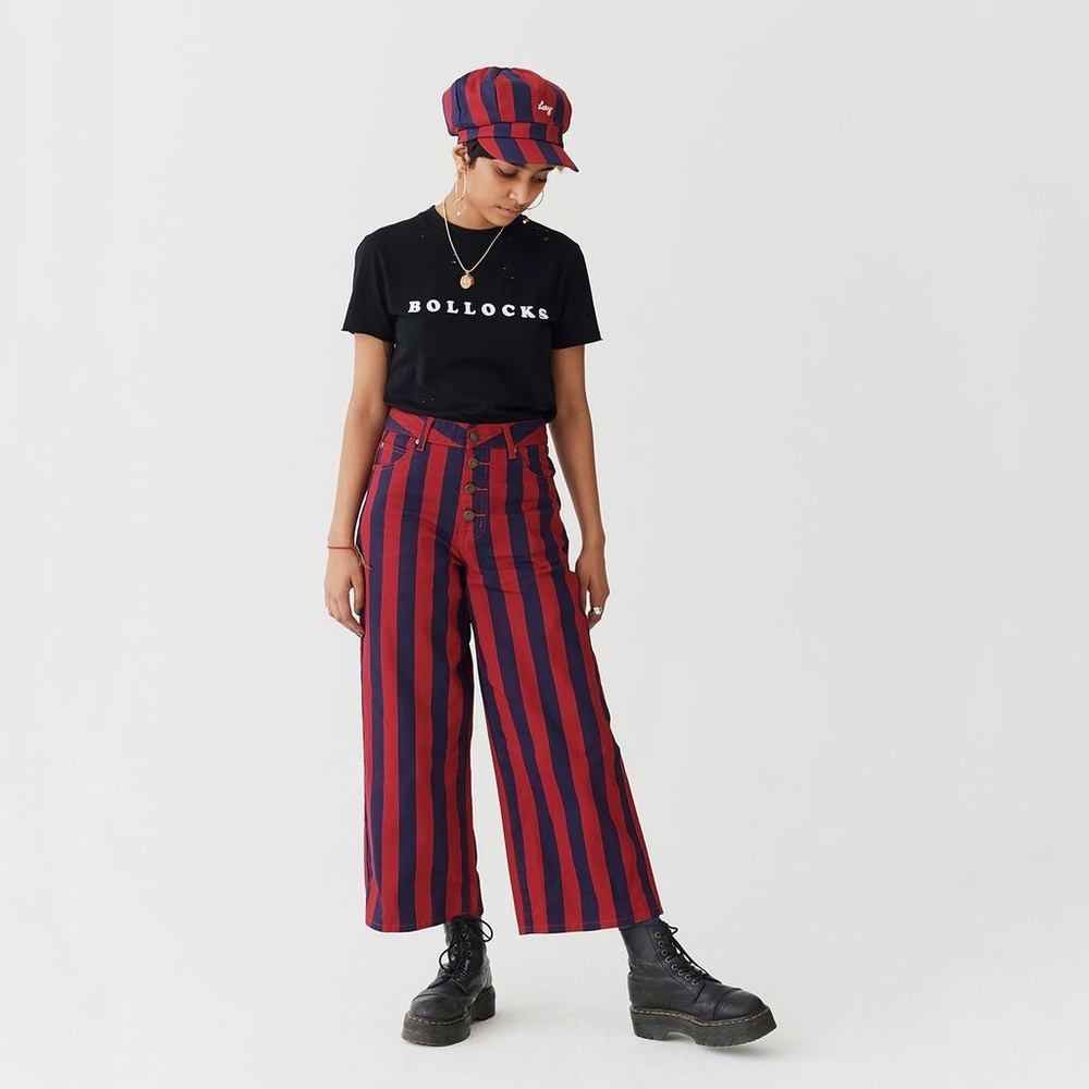 Lazy Oaf Button Up Wide Leg Pants - image 3